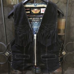 Vintage like new HARLEY DAVIDSON fitted vest small